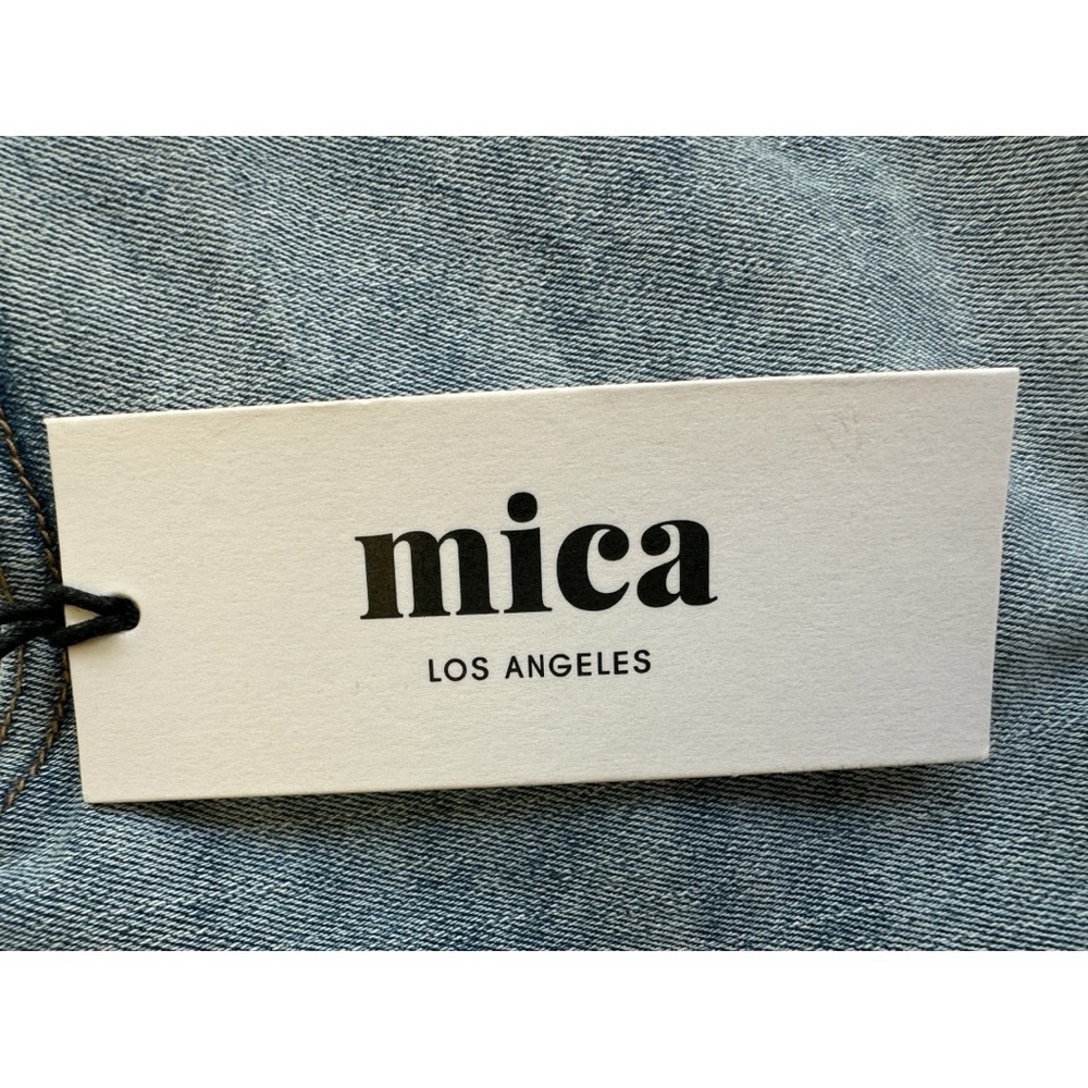 NWT Mica Y2K Distressed Flare Super Wide Leg Blue Jeans – Size 24 - Picture 5 of 16